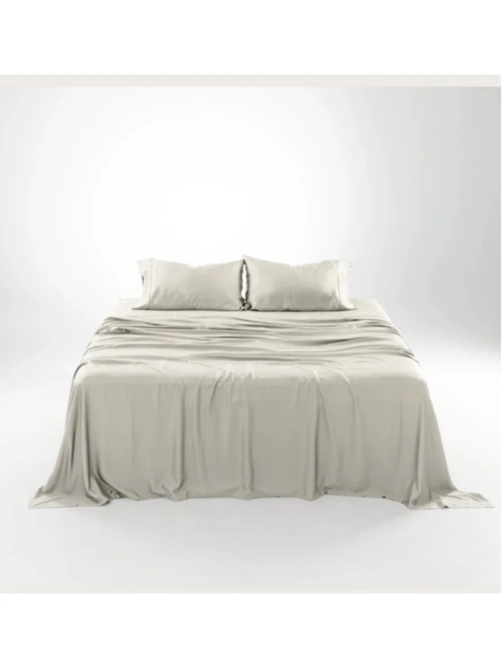 Olive Crate 100% Eucalyptus TENCEL Cooling - QUEEN Sheet Set 4pc Oatmeal